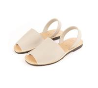 R-ISLAND Menorquinas para hombre de piel, sandalias tipo albarcas con suela de goma, cómodas, ligeras y transpirables, ideales para verano y uso diario.(KhakiH 44)