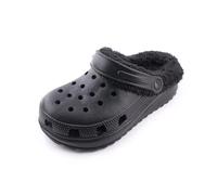 R-ISLAND Zuecos Invierno de Hombre,Adulto,con Forro Caliente,EVA,Comodos,Antideslizantes,Genial para casa Exterior y Interior.(Negro 43)