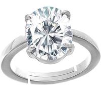 R.K - Anillo de circonita blanca de 11,50 quilates con diamante americano ajustable para hombres y mujeres-B08FCS1H-01