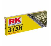 R&K RK - Cadena de transmisión para motocicleta 415 H (HSB) 122 eslabones con eslabón dividido