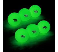 R&L Pelotas de Golf Brillantes para Deportes nocturnos, Pelota de Golf Fluorescente Que Brilla en la Oscuridad, Bolas Luminosas Brillantes de Larga duración, Recargables con Linterna UV, Incluidas