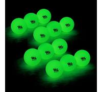R&L Pelotas de Golf Nocturno con Brillo en la Oscuridad, el Mejor Golpe, Pelotas Fluorescentes de Torneo, luz Brillante de Larga duración, Recargables con Linterna UV LED, incluida, Juego de 12