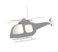 R&M Coudert - Lámpara de techo para helicóptero infantil, color gris 23 cm (H) x 53 cm (L) x 33 (l)