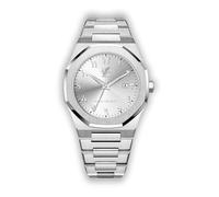 R&M ORIENT Reloj de hombre con números arábigos de acero inoxidable, analógico, cuarzo, cristal de zafiro, diseñador, reloj grande para hombre, a la moda, resistente al agua, con calendario árabe