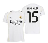 R.Madrid Camiseta 2025/26 Réplica Oficial - Equipo Masculino- ARDA GÜLER - Primera Equipación - Unisex (FR/ES, Letras, M, Regular, Regular, Blanca)