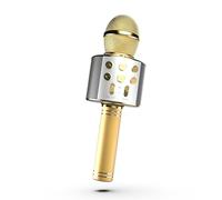 R-Music RM483843 - Karaoké, micrófono y Altavoz inalámbrico - Gold