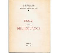 R. p. devoyod,... essai sur la délinquance [reliure inconnue] by devoyod, jea...