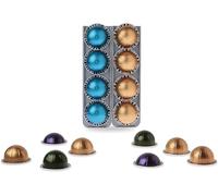 R&R SHOP - Porta cápsulas para Nespresso Vertuo, adhiere paredes, frigorífico y compatible con máquinas Nespresso Vertuo, adhesivos 3M, 4 cápsulas cada uno - Juego de 2