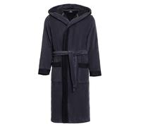 R Revise Revise RE-855 - Albornoz para hombre con fibra de bambú - Toalla - Sauna - Piscina - Máxima calidad, Gris / Negro, XXL