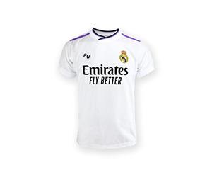 R ROGER'S Real Madrid Camiseta niño 1ª EQ. Temporada 2022-23 - Producto con Licencia - 100% Poliéster - Dorsal Liso (as4, Age, 4_Years, Regular, Regular)