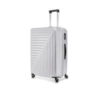 R Roncato Trolley FIBRA, expandible, plateado, L, Maleta rígida, ampliable, ruedas giratorias