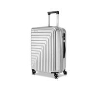 R Roncato Trolley FIBRA, expandible, plateado, M, Maleta rígida, ampliable, ruedas giratorias