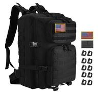 R.SASR Mochila táctica militar de 45 l, mochila táctica grande para hombre, mochila de senderismo con soporte para botellas