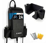 R-Satz Shop Soporte de pared adecuado para cargador Bosch E-Bike 2 A - Compact Charger - e Bike 2 A 4 A 6 A Smart System batería - Incluye accesorios de montaje
