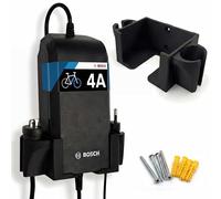R-Satz Shop Soporte de pared para cargador Bosch E-Bike 4 A - Cargador estándar - e Bike 2 A 4 A 6 A Smart System batería - Incluye accesorios de montaje