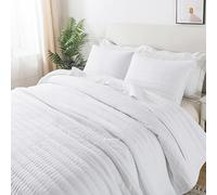 R.SHARE Colcha Cama Verano Primavera, Blanco 260x225cm Colcha Bouti Cama 150, Acolchada para Cama o Sofá Suave y Transpirable, 100% Microfibra Edredón Verano-Oeko-Tex(Funda de Almohada no incluida)