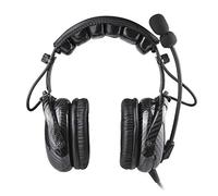 R SPIDER WIRELESS Auriculares de aviación de fibra de carbono con reducción de ruido pasiva, compatibilidad mono y estéreo, micrófono con cancelación de ruido, entrada MP3, incluye bolsa para