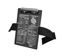 R SPIDER WIRELESS Pilot - Rodillera VFR de aluminio con clip de metal y soporte para bolígrafo, correa elástica duradera