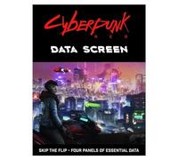 R Talsorian Games - Pantalla de Datos roja Cyberpunk - Cartulina de 4 Paneles DM Dungeon Master, GM Gamemaster, Pantalla de Jugador - Juego de Mesa y Accesorios para Juegos de Mesa - Compatible con