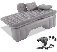 R-timer 1 Set Colchón Hinchable Coche para BMW 4er 2014-2019 28i 430i 425d 430d 435i 440i 435d 440d, Cama Asiento Trasero Cojín Descanso Camping Viaje con Bomba Eléctrica Set,Grey