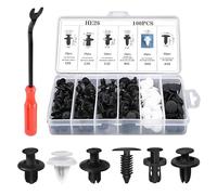R-timer 100 Pcs Clips Coche para Porsche 911 992.2 24-26 | Resistente Material Plástico Instalación Sencilla Varias Medidas De Clips Incluye Herramienta De Desmontaje Sujeción Segura