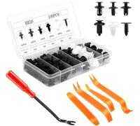 R-timer 100Pcs Grapas Coche para Peugeot 3008 E3008 P64 2024 2025, Clips Fijación Remaches Plástico Parachoques Panel Puerta Kit Herramientas Extracción