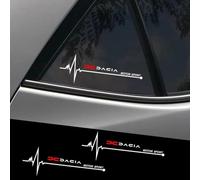 R-timer 2 Pcs Pegatinas de Coche Vinilo Decorativo Latido del Corazón Sport para Dacia Spring Electric EV 2025 2026, Calcomanías Exteriores Ventana Lateral