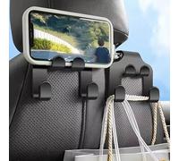 R-timer 2 Piezas Ganchos de Reposacabezas para Coche para Opel Mokka E 2021-2024, Soporte de Móvil Organizador de Asiento Trasero y Colgador de Bolsos, ABS