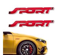 R-timer 2 Piezas Logo Emblema Adhesivo para Skoda VRS Octavia Kamiq Yeti RS Superb Fabia schnelle Zubehör,Insignia Decoración Carrocería Resistente Lavado Automático Diseño Deportivo Badge,Red