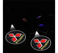 R-timer 2 Piezas Luces del Proyector de La Puerta del Coche para Mitsubishi i-MiEV 2009-2020, Luces de Bienvenida para Puerta de Coche Lámpara de Proyección de,Red