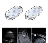 R-timer 2 Piezas Luz Interior Coche para Fiat New 500e Cabriolet 2020 2021 2022 2023 2024 2025 2026, Iluminación LED Recargable USB Luces de Cortesía Lámpara de Techo con Sensor Táctil