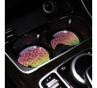 R-timer 2 Piezas Posavasos Brillantes para BMW 5 Series 5er Serie 5 E60 E61 F10 F11 F07 F18 G30 G31 G38 G60 G61 G68, Diamantes Antideslizante Centelleante Cristal Coaster Lujo Accesorios Interior