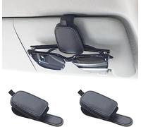 R-timer 2 Piezas Soporte Gafas de Sol para Citroen C1 C2 C3 C4 Picasso C5 DS3 DS4, Clip Parasol Coche Organizador Interior Magnético Cuero