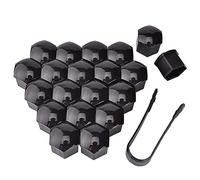 R-timer 20 Tapas para Tuercas de Rueda para Alfa Romeo Mito 147 156 159 166, Tapones Tornillos Ruedas Coche Tapas Protectoras para Tornillos y Tuercas de Rueda,Black-21mm