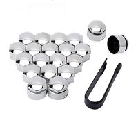 R-timer 20 Tapas para Tuercas de Rueda para Citroen C3 C4 C5 Elysee, Tapones Tornillos Ruedas Coche Tapas Protectoras para Tornillos y Tuercas de Rueda,Silver-21mm