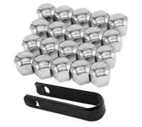 R-timer 20pcs Tapones de Tuerca de Rueda para Honda Fit II/2 | 2009-2012, Cubretuercas Hexagonales de Llantas Protección Exterior de Nailon Antióxido,21mmSilver