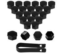R-timer 20pcs Tapones de Tuerca de Rueda para Honda Fit III/3 | 2013-2020, Cubretuercas Hexagonales de Llantas Protección Exterior de Nailon Antióxido,19mmBlack