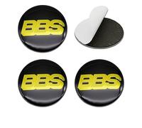 R-timer 4 Piezas Pegatinas Centro Rueda para BBS 50mm, Tapacubos Adhesivos 3D Impermeables, Insignias Decorativas para Llantas de Coche