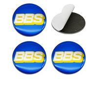 R-timer 4 Piezas Pegatinas Centro Rueda para BBS 70mm, Tapacubos Adhesivos 3D Impermeables, Insignias Decorativas para Llantas de Coche