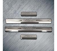 R-timer 4 Piezas Protectores de Umbral de Puerta de Coche para Ford Fiesta Mk8 Mk7 2023 2022 2021-2009, Autoadhesivo Puerta Guardias del Borde, Inoxidable