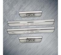 R-timer 4 Piezas Protectores de Umbral de Puerta de Coche para Mazda CX5 CX-5, Autoadhesivo Puerta Guardias del Borde, Inoxidable