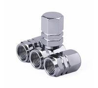 R-timer 4 Piezas Tapa de Válvula de Aluminio para Ford Transit Custom Connect MK5 MK6 MK7 MK8 2000-2022, Tapas de Válvulas de Neumático de Coche Tapa de Neumático a Prueba de Polvo,Grey