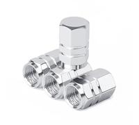 R-timer 4 Piezas Tapa de Válvula de Aluminio para Kia Ceed Ⅲ Sportswagon Combi 2018-, Tapas de Válvulas de Neumático de Coche Tapa de Neumático a Prueba de Polvo,Silver