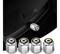 R-timer 4 Piezas Tapas de Válvula de Coche para Smart 451 450 Fortwo, Aluminio Tapas de Válvula Prueba de Fugas Tapones Válvulas de Neumáticos