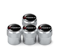 R-timer 4×Vástago de Válvula de Neumático para FIAT Grande Panda 2025, Tapon de Rueda de Coche con Sello, Resistente A La Corrosión,Silver-B