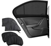 R-timer 4PCS Parasol de Coche para Volvo XC40 XC60 XC90 S60 S90 S80 C40 V60 V70 V90 T5 T6 Polestar 2017-up, Malla Transpirable Protección UV Mosquitera Bebé Escudo de Privacidad Accesorios Auto