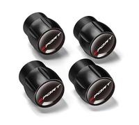 R-timer 4Pcs Tapones de Válvula de Aluminio para Dacia Logan MCV 2(II) I 2013-2020,Tapones Válvulas de Neumáticos Aluminio Anodizado,ImpermeableResistente,Black