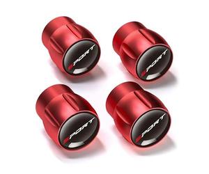 R-timer 4Pcs Tapones de Válvula de Aluminio para Fiat 500 Panda Punto UNO DUCATO Linea Argo DOBLO Idea,Tapones Válvulas de Neumáticos Aluminio Anodizado,ImpermeableResistente,Red