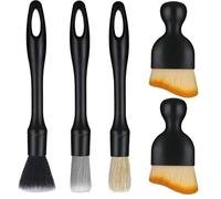 R-timer 5 Cepillos para Eliminar el Polvo del Coche para Seat Cupra Ateca KH7 2016-2020 2021 2022 2023 5 Seat, Cepillos Suaves para Limpiar el Aire Acondicionado, Accesorios del Coche