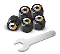 R-timer 5 Tapas de Aluminio para vástago de válvula de neumático para Smart #1 Smart 1 SUV 2023 2024+, Antipolvo Impermeables Accesorios Polvo y Fugas,Black